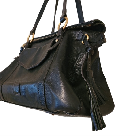 DOONEY & BOURKE | Extra Large Florentine Satchel, Brass Hardware - Picture 2 of 8